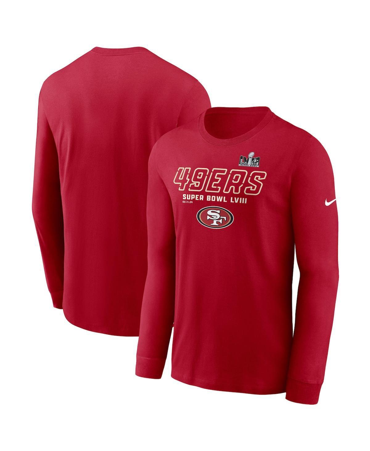 Men's Nike Scarlet San Francisco 49ers Super Bowl LVIII Iconic Long Sleeve T-Shirt, Size: 2XL, Red Product Image