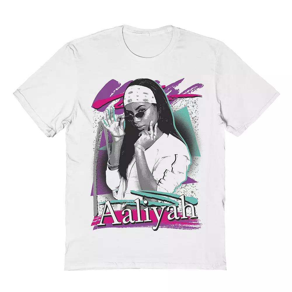 Men's Aaliyah Retro Tee, Size: XL, White Product Image