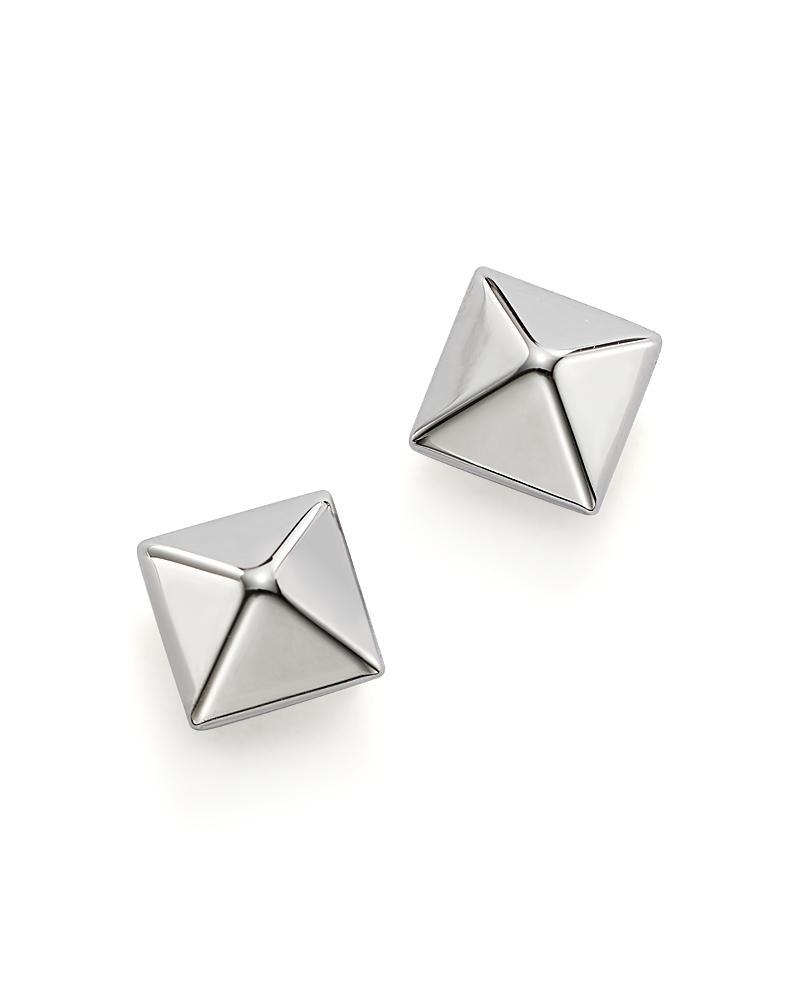 Pyramid Stud Earrings in 14k Gold, White or Rose Gold Product Image