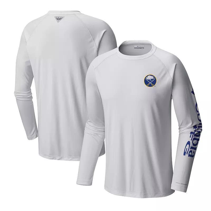 Men's Columbia White Minnesota Wild Terminal Tackle Omni-Shade Raglan Long Sleeve T-Shirt,  Product Image