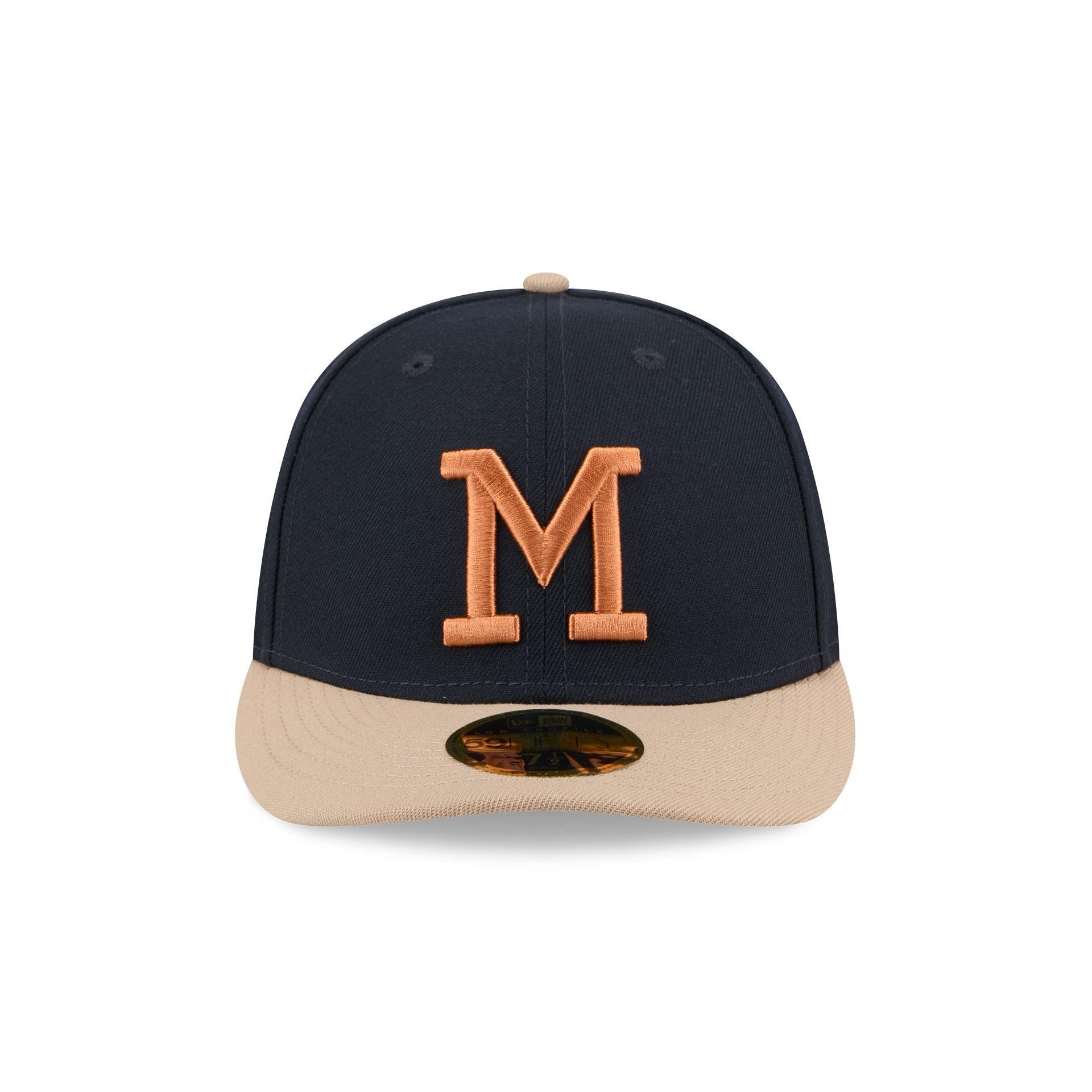 Milwaukee Brewers Blue Ivory Low Profile 59FIFTY Fitted Hat Male Product Image