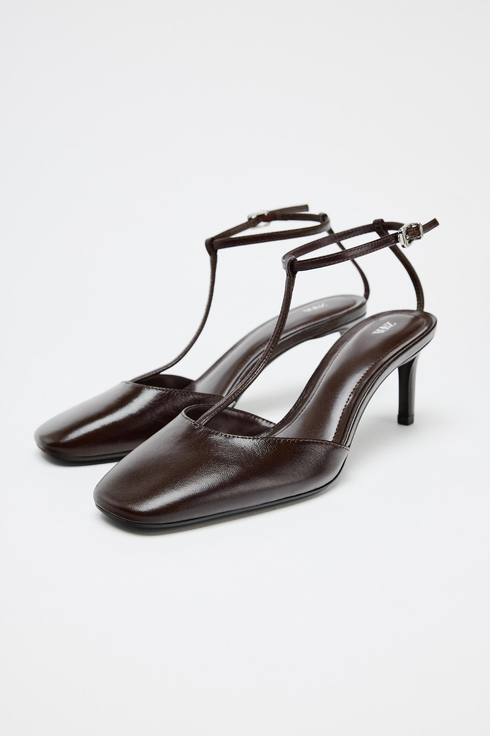 LEATHER STRAP HEELS Product Image