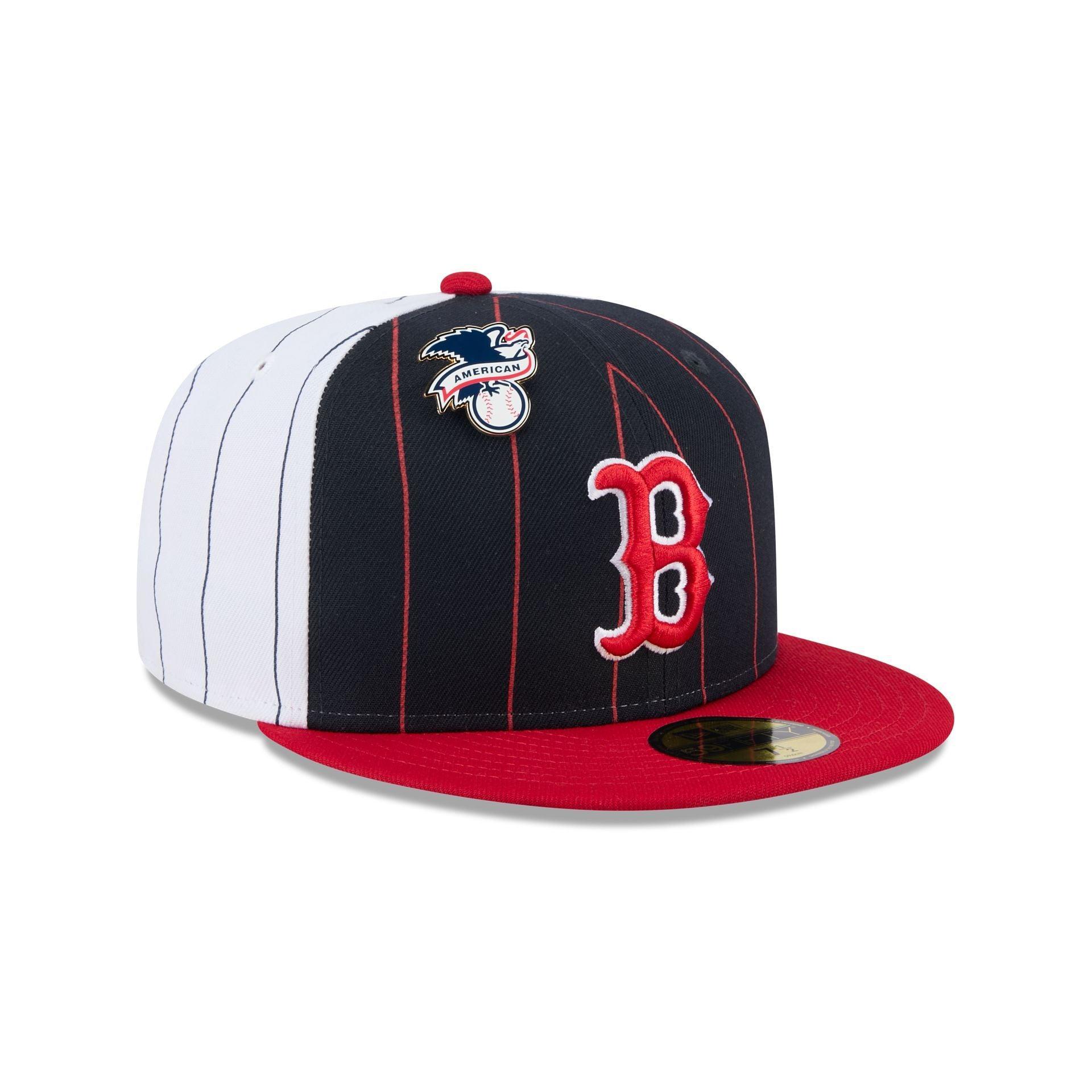 Boston Red Sox Pinstripe League Pin 59FIFTY Fitted Hat Male Product Image