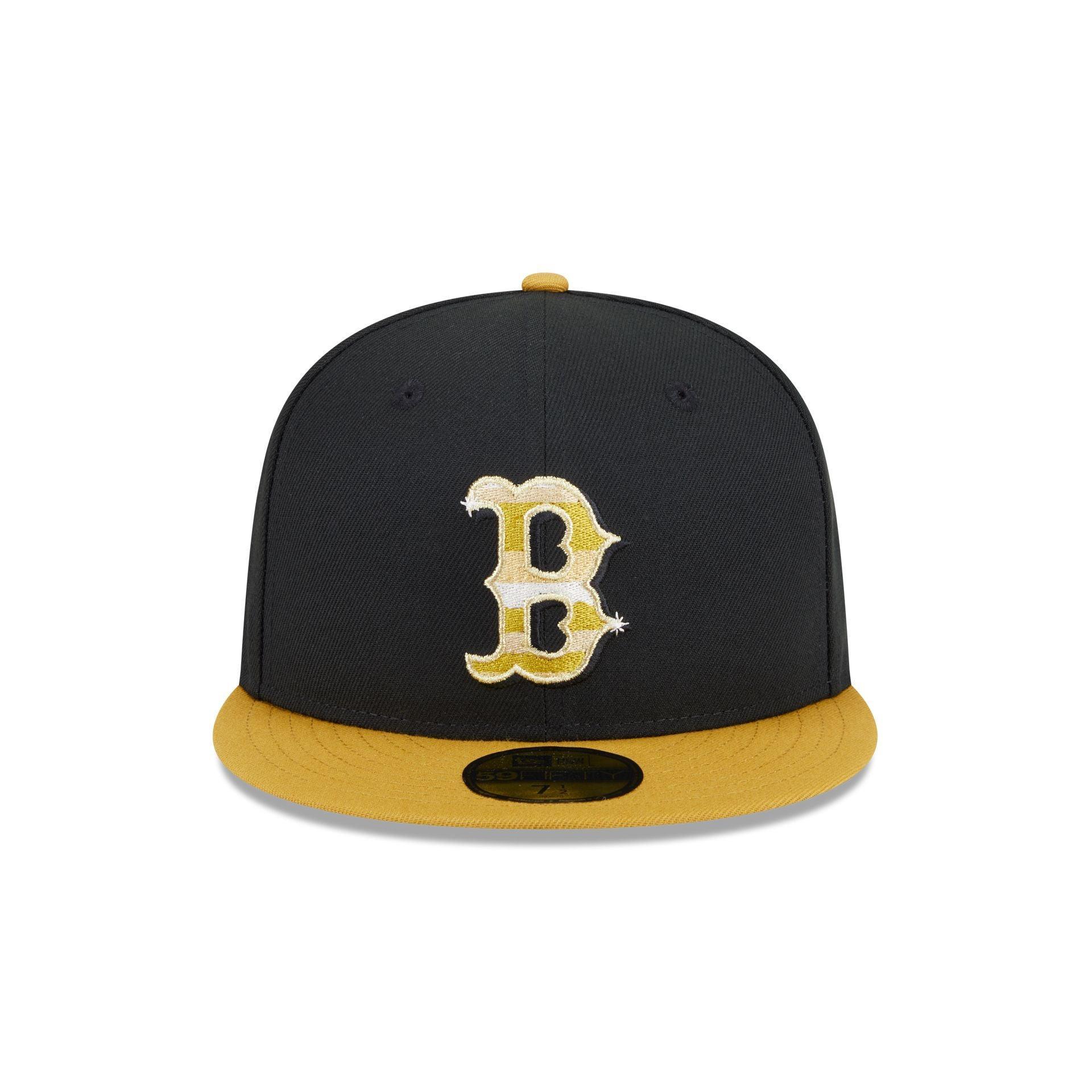 Boston Red Sox Metallic Gold Logo 59FIFTY Fitted Hat Male Product Image