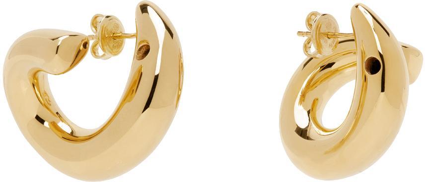 BOTTEGA VENETA Gold Sardine Earrings In 8120 Yellow Gold Product Image