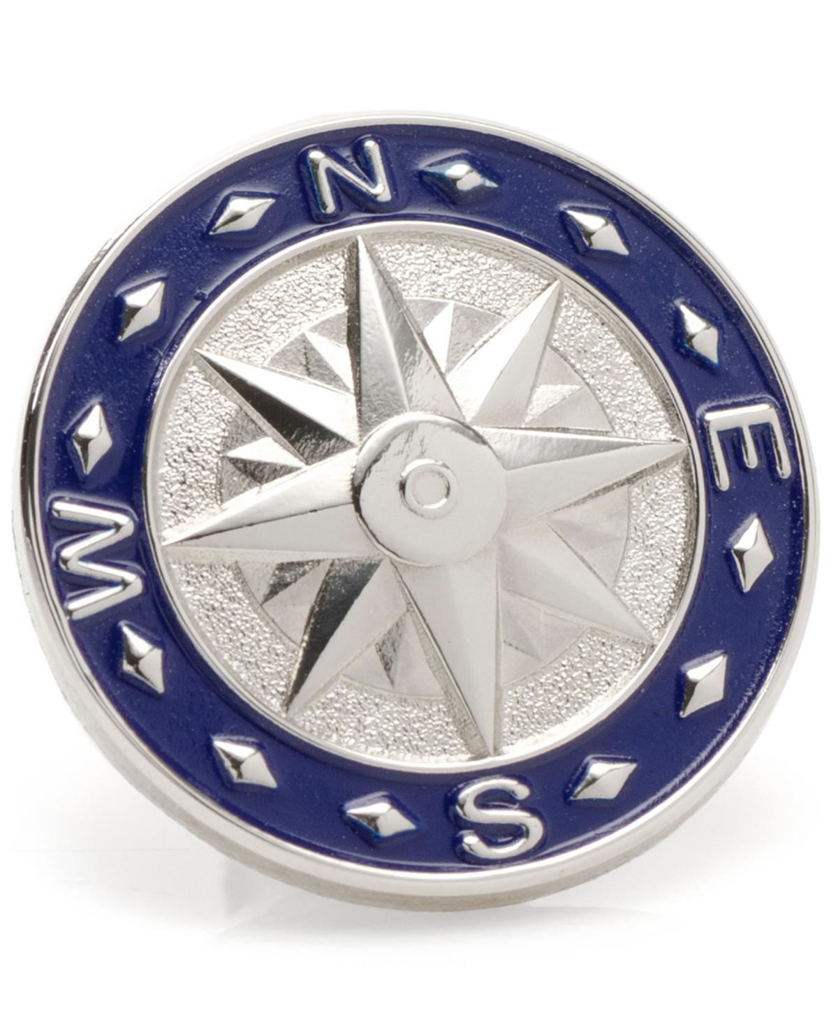 Mens Blue Compass Lapel Pin Product Image