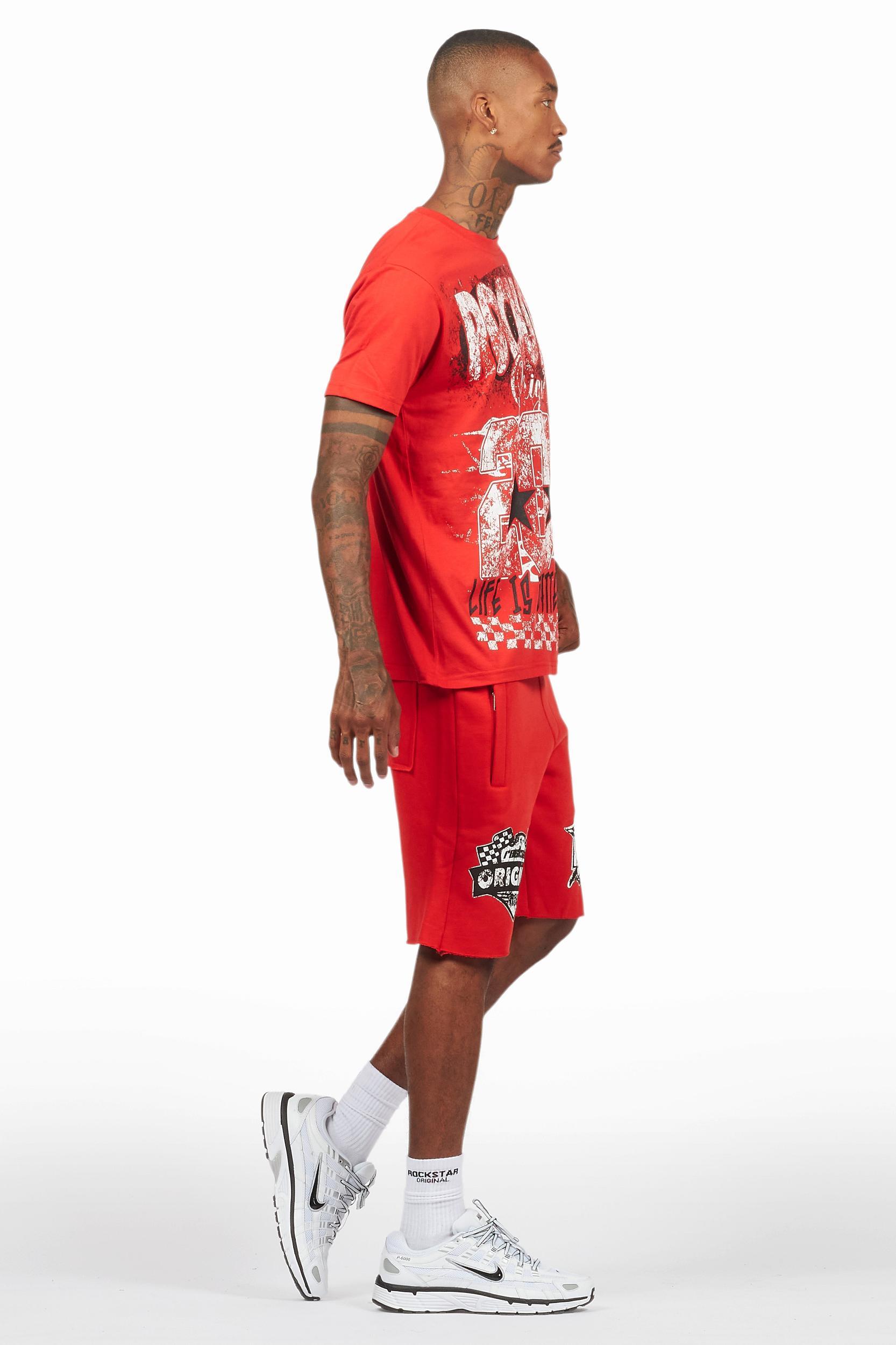 Javonuna Navy T-Shirt Short Set Female Product Image