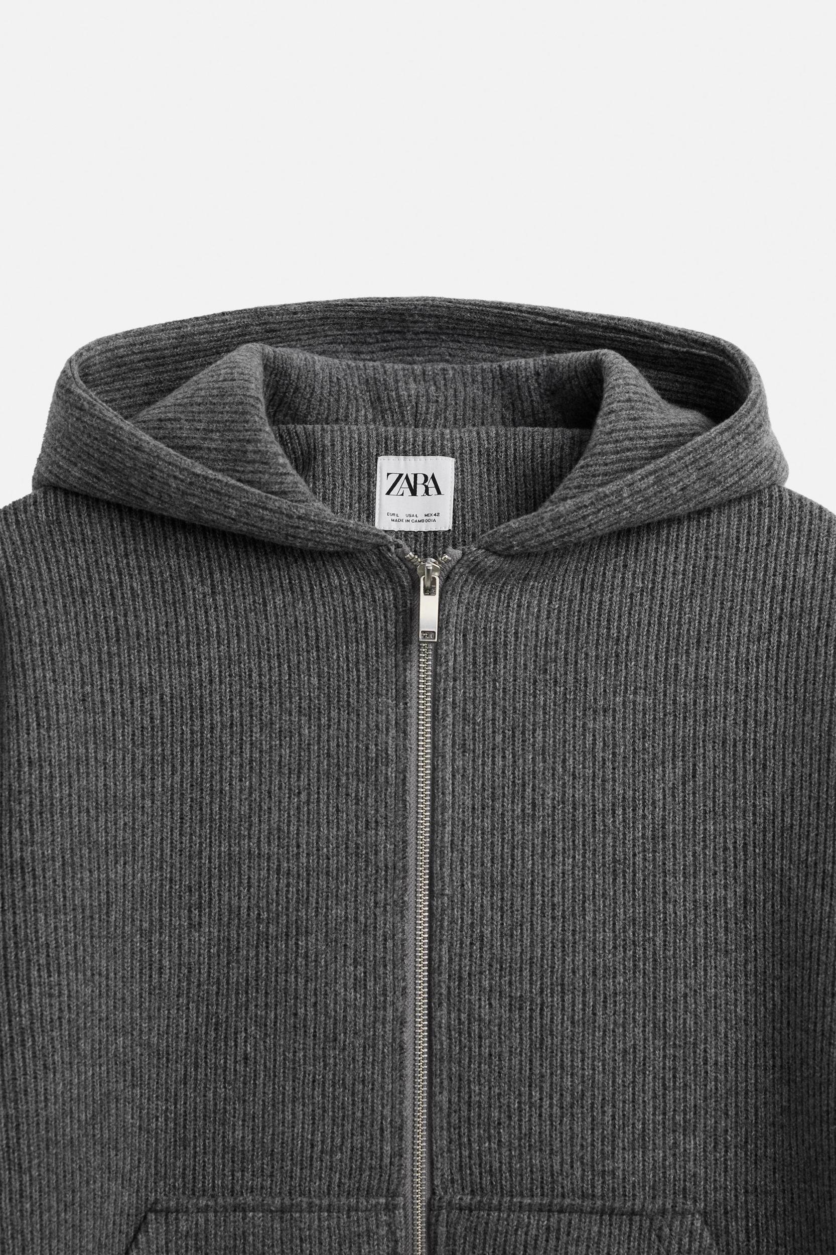 BRUSHED TEXTURE ZIP-UP SWEATSHIRT Product Image