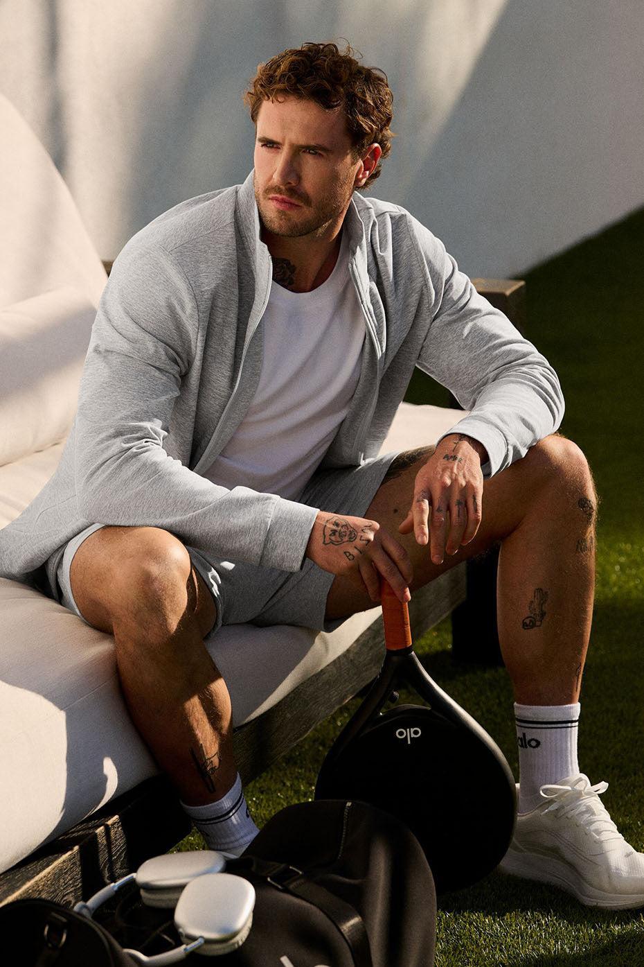 Conquer Max Mock Neck Full Zip - Athletic Heather Grey Product Image