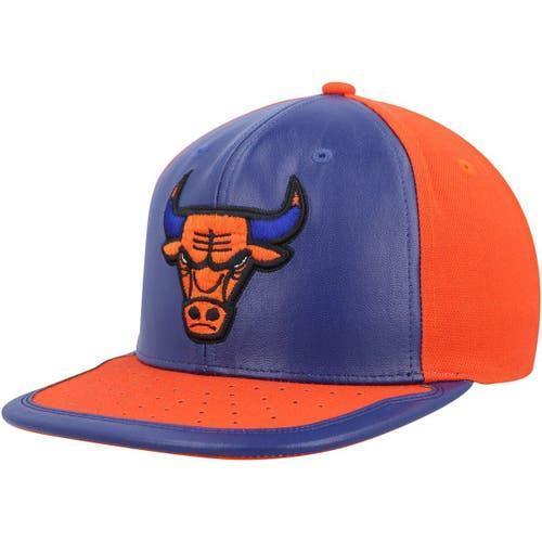 Mens Mitchell & Ness Royal/Orange Chicago Bulls Day One Snapback Hat Product Image