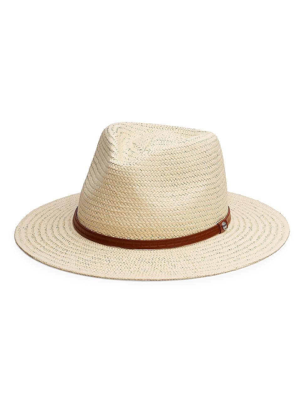 Womens Packable Straw Fedora Product Image