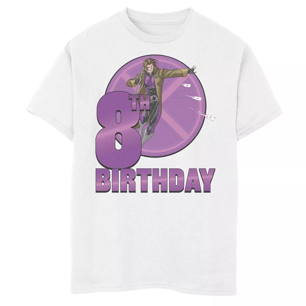 Boys 8-20 Marvel X-Men Gambit 8th Birthday Badge Graphic Tee, Boy's, Size: Medium, White Product Image