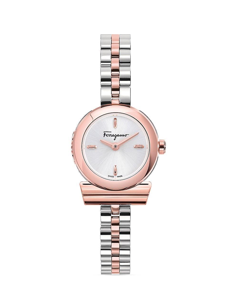 Womens Gancino IP Rose Gold & Stainless Steel Bracelet Watch Product Image