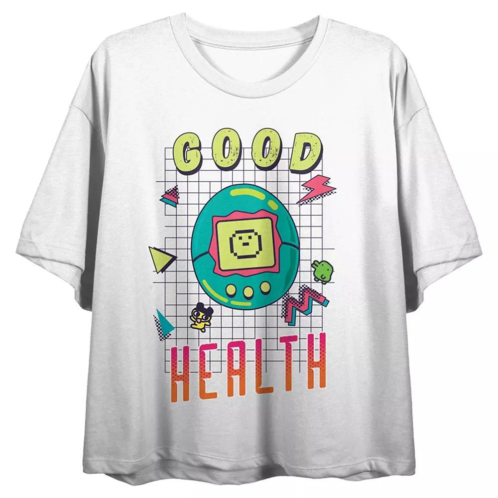 Juniors' Tamagotchi "Good Health" Graphic Tee, Women's, Size: XS, White Product Image