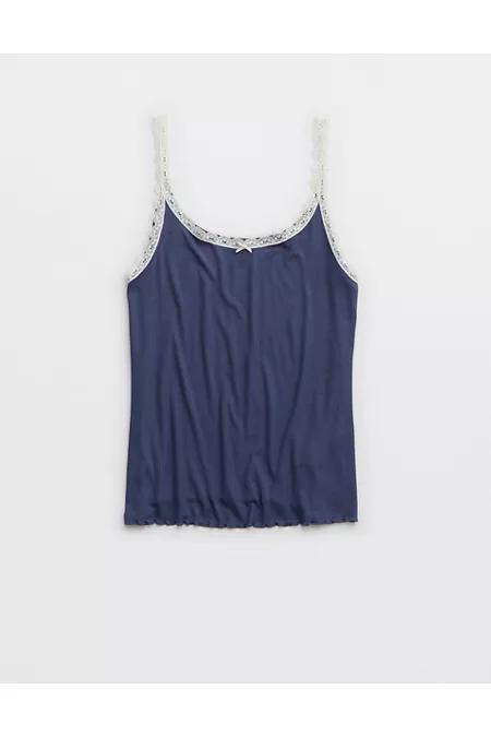 Aerie Real Soft Lace Trim Tank Women's Product Image