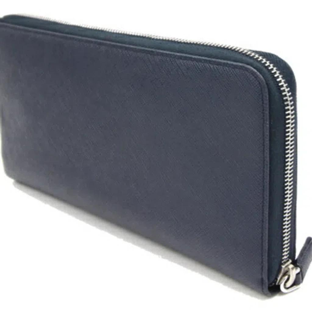 Saffiano Navy Leather Wallet  () Product Image