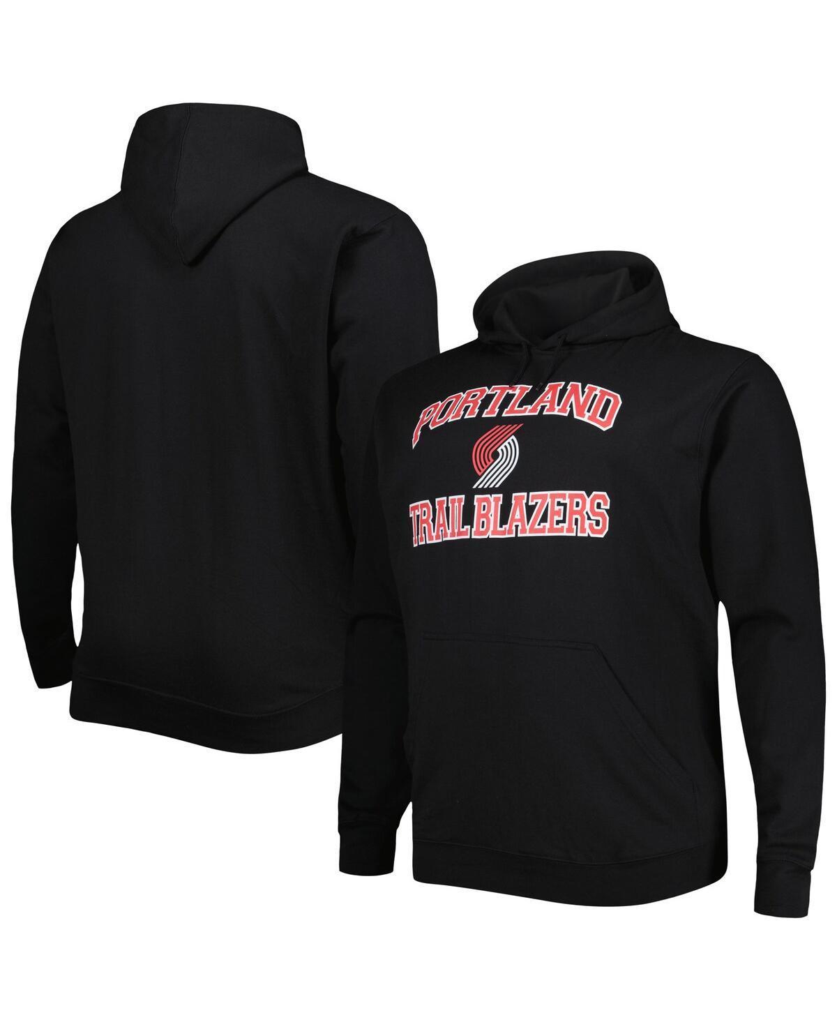 Men's Black Portland Trail Blazers Big & Tall Heart & Soul Pullover Hoodie, Size: 2XB Product Image