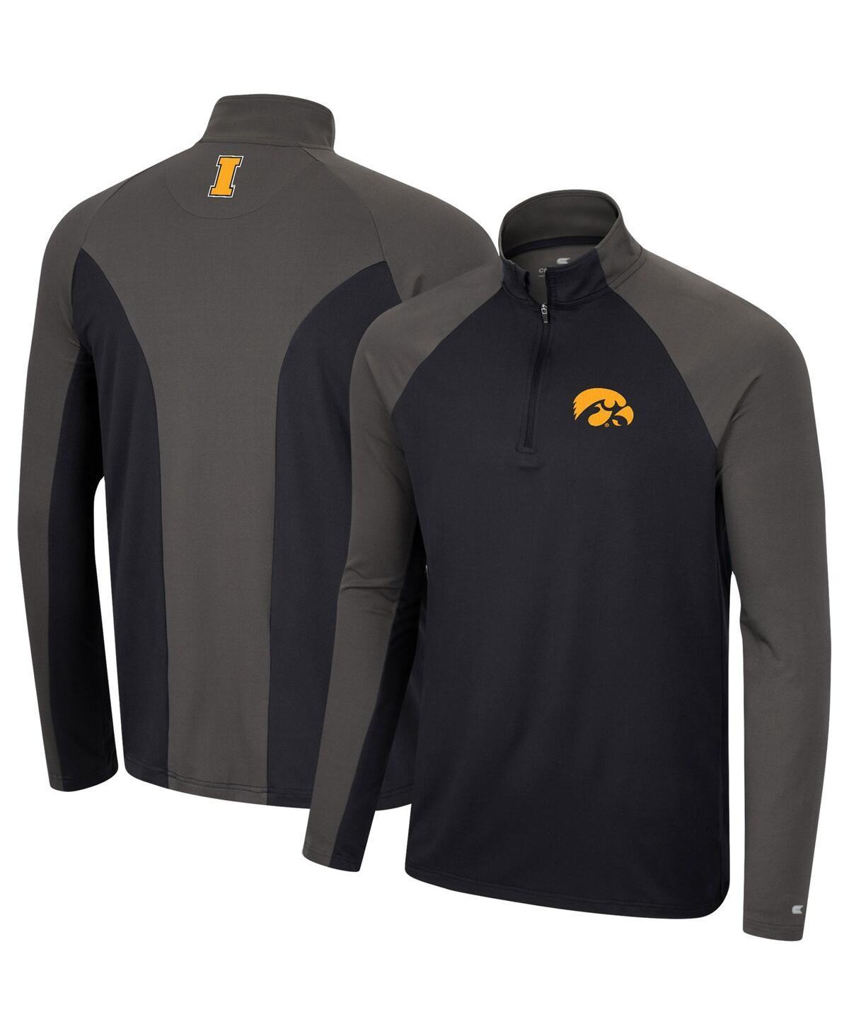 Mens Colosseum Royal/Charcoal Florida Gators Two Yutes Raglan Quarter-Zip Windshirt Product Image