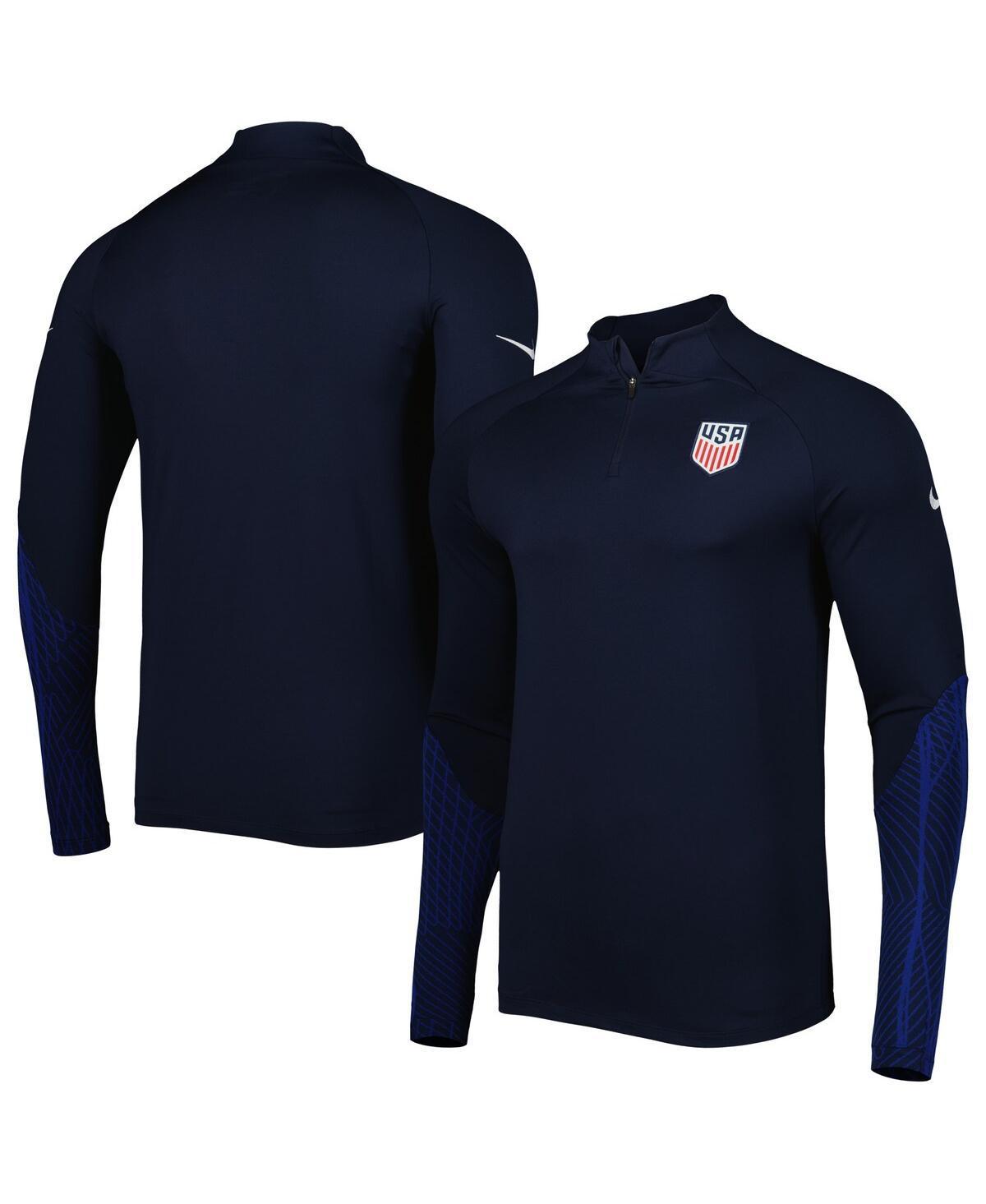 NIKE Men's  Navy Usmnt Strike Drill Performance Raglan Quarter-zip Long Sleeve Top Product Image