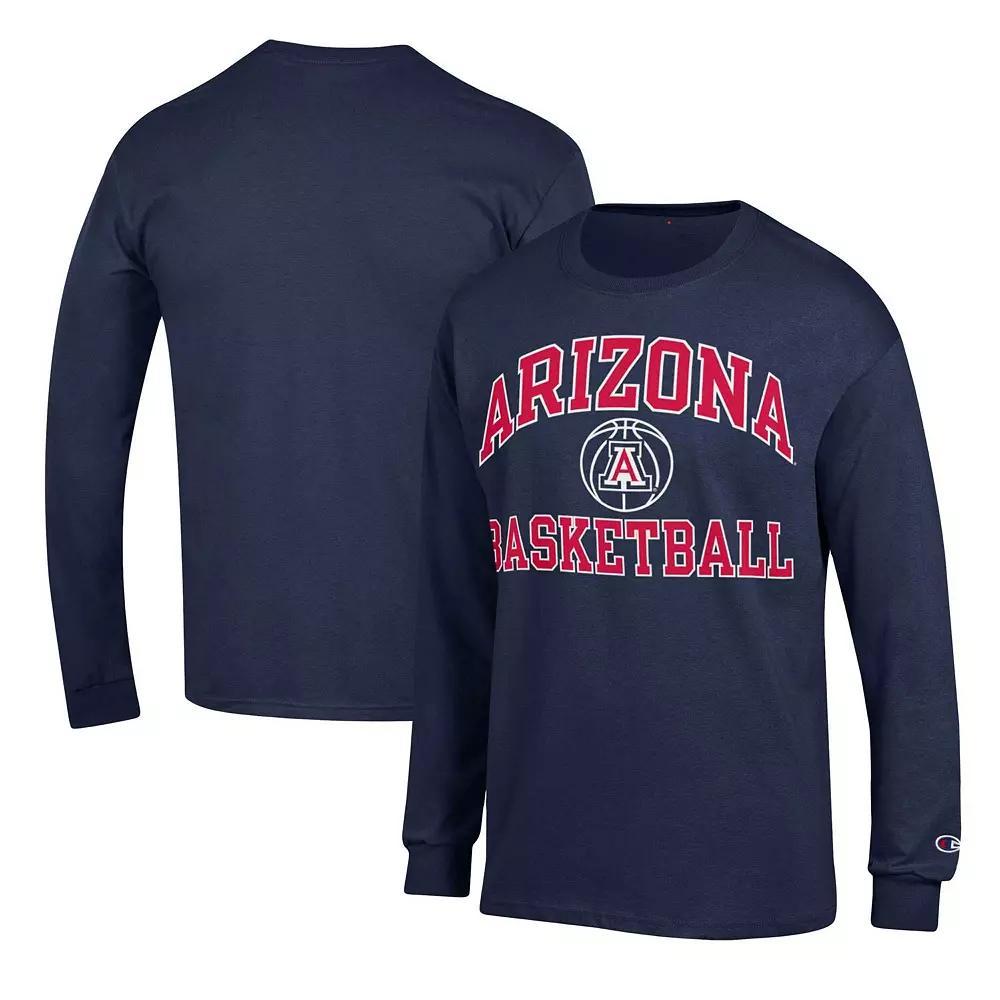 Men's Champion Navy Arizona Wildcats Basketball Icon Long Sleeve T-Shirt,  Product Image