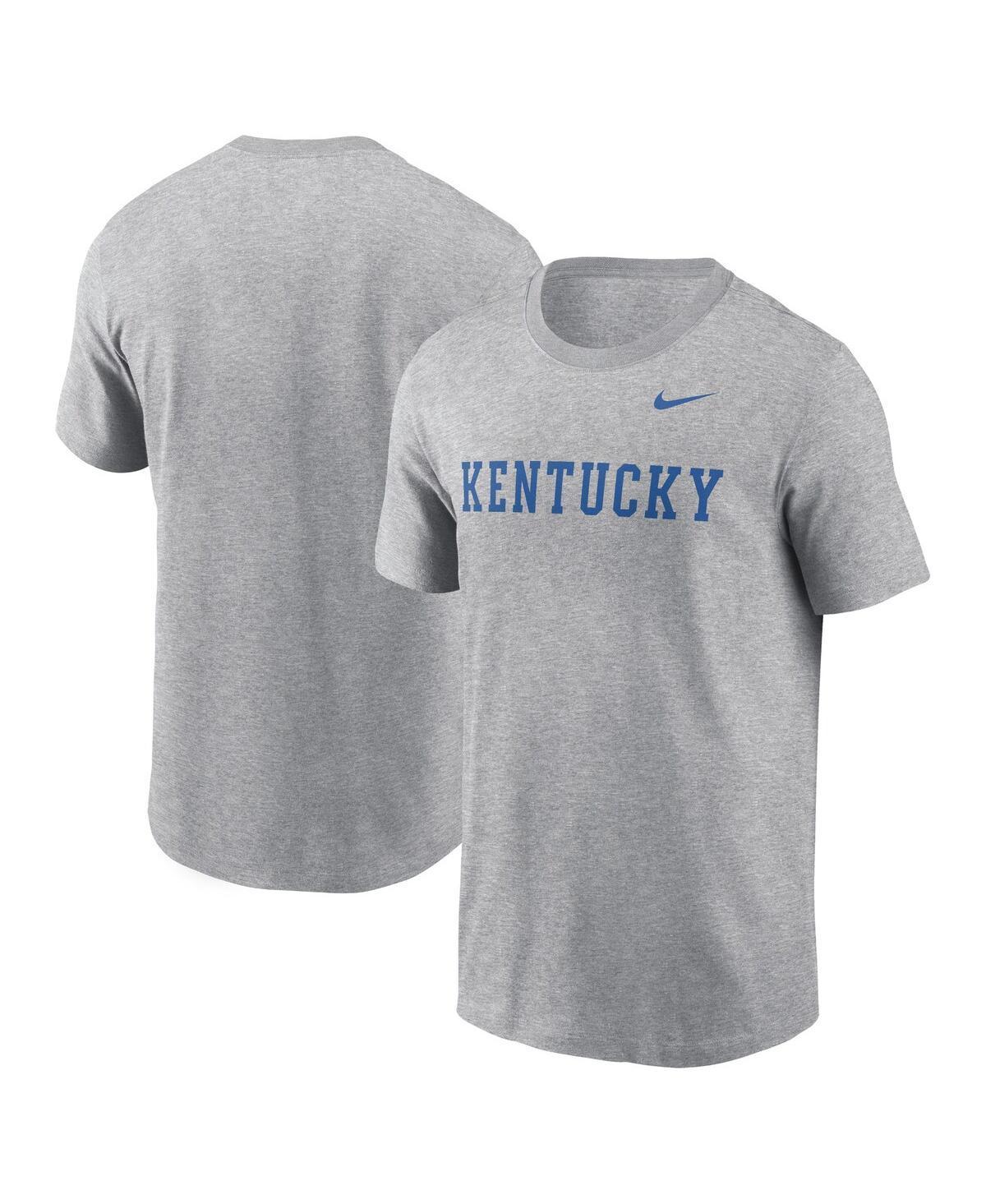 NIKE Men's Heather Gray Kentucky Wildcats Primetime Evergreen Wordmark T-shirt Product Image