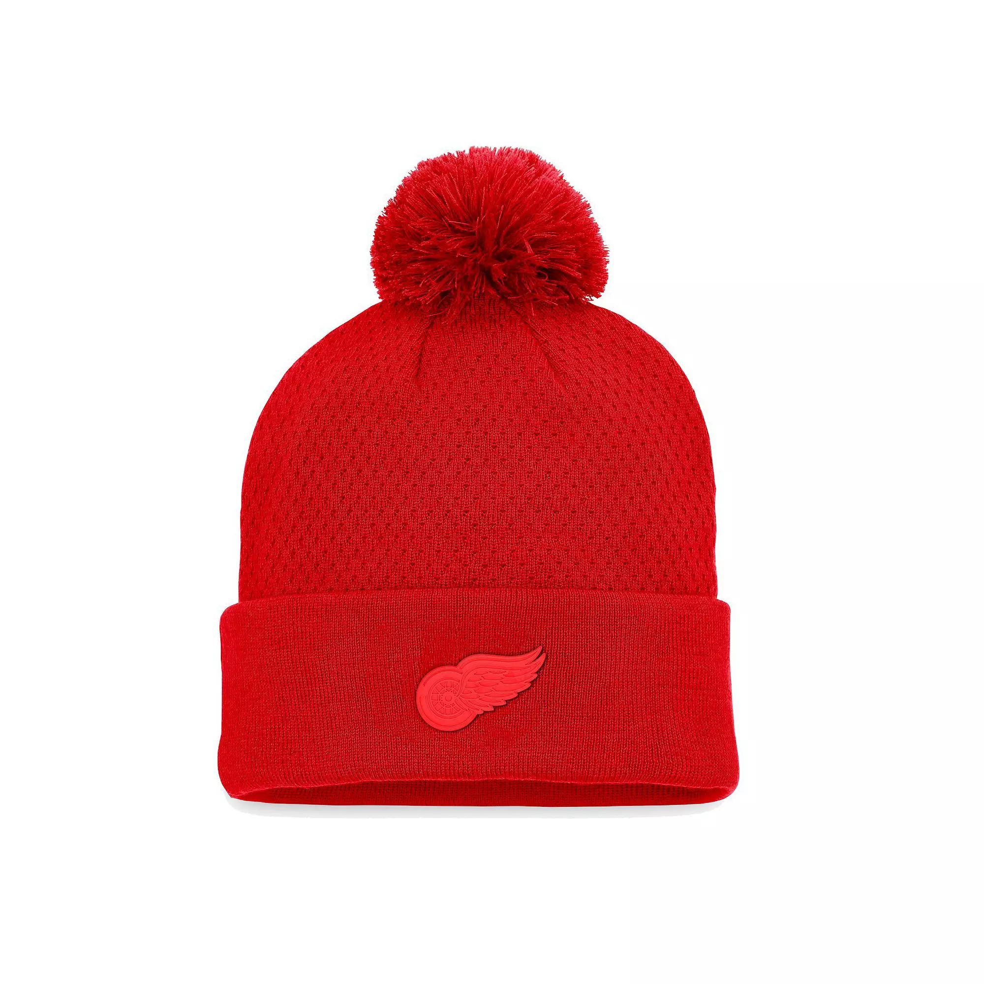 Women's Fanatics Branded Black San Jose Sharks Authentic Pro Road Cuffed Knit Hat with Pom, Sks Black Product Image