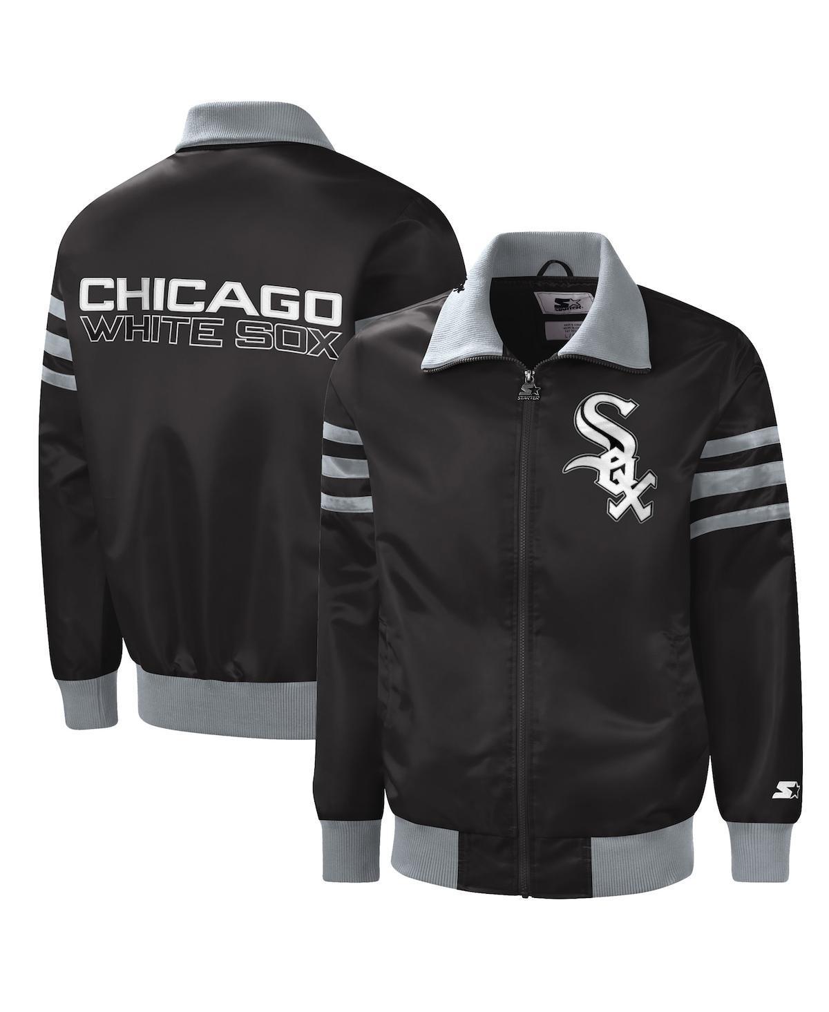 Mens Starter Chicago White Sox The Captain II Full-Zip Varsity Jacket Product Image