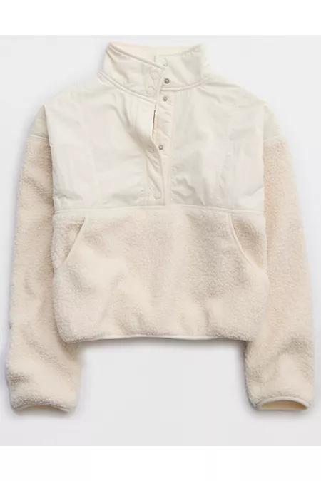 OFFLINE By Aerie Fluff Love Quarter Snap Sherpa Jacket Womens Product Image