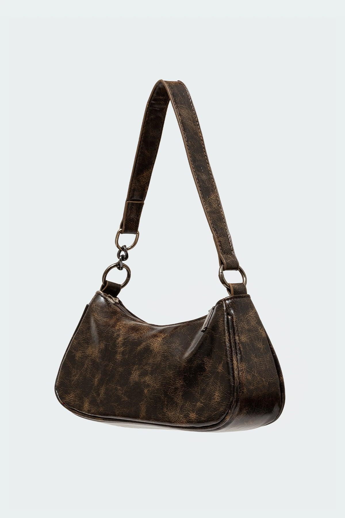 Distressed Faux Leather Buckle Bag Product Image