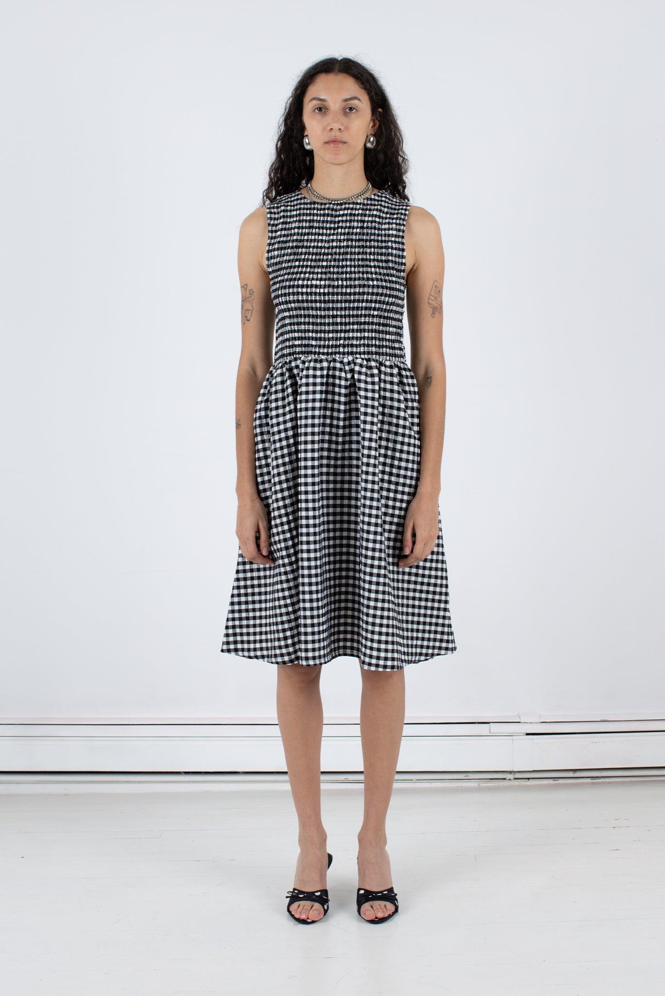 Garden Dress - Black Check Product Image