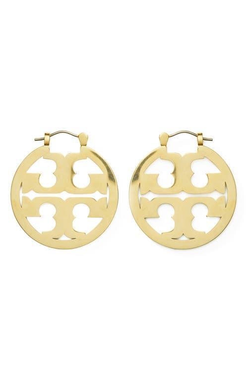 Tory Burch Small Miller Hoop Earrings Tory Silver One Size Product Image