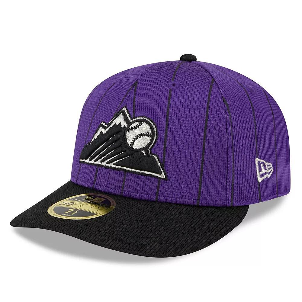 Men's New Era Purple Colorado Rockies 2024 Batting Practice Low Profile 59FIFTY Fitted Hat,  Product Image