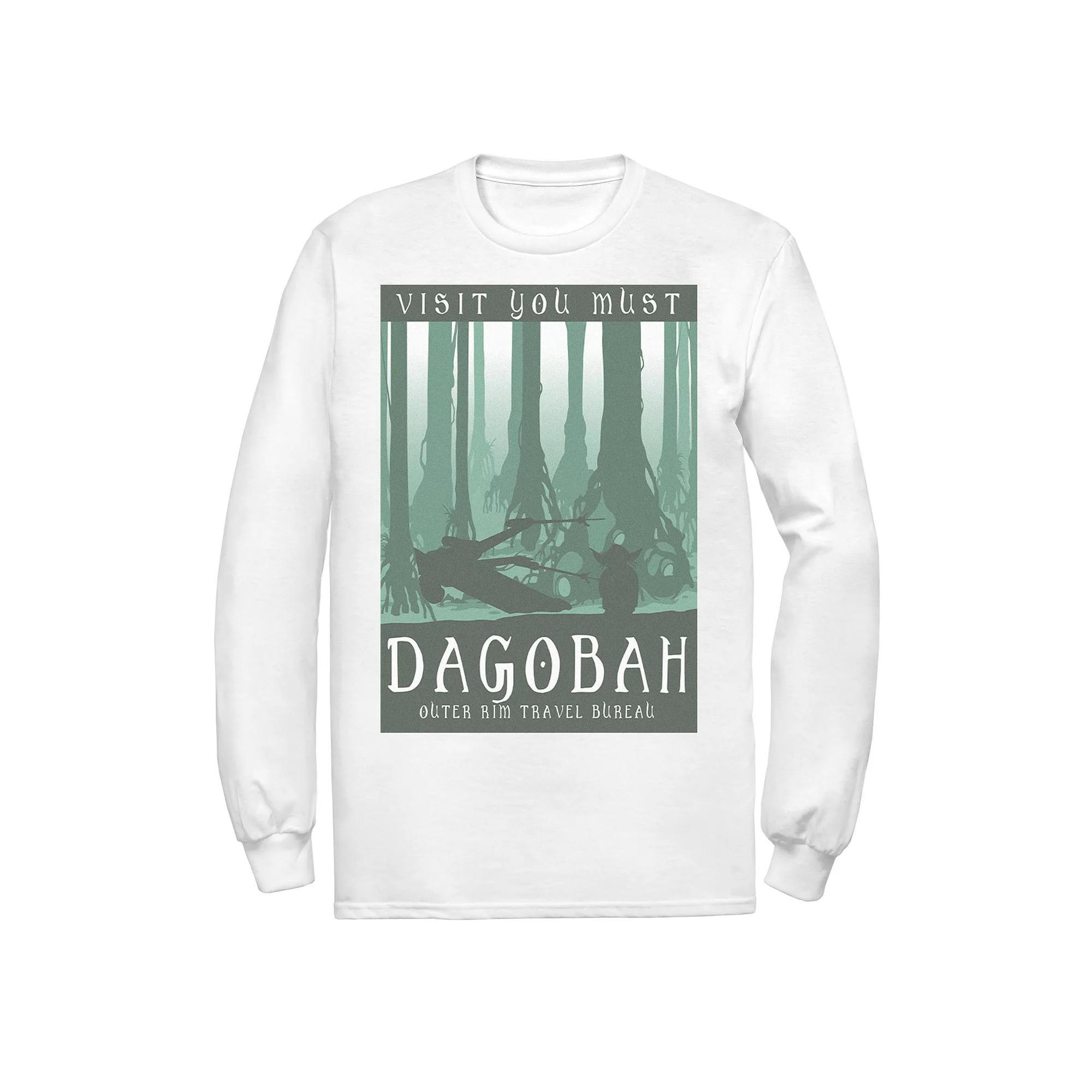 Men's Star Wars Visit You Must Dagobah Silhouette Poster Tee, Size: Medium, White Product Image