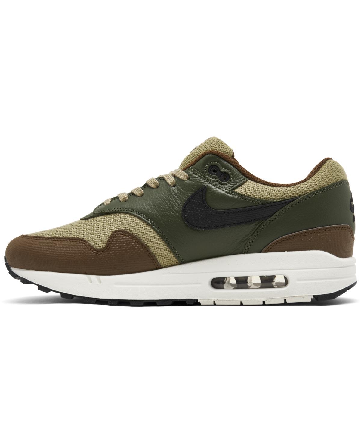 NIKE Men's Air Max 1 Essential Premium Casual Sneakers From Finish Line In Neutral Olive/cargo Khaki/cacao Wow/black Product Image