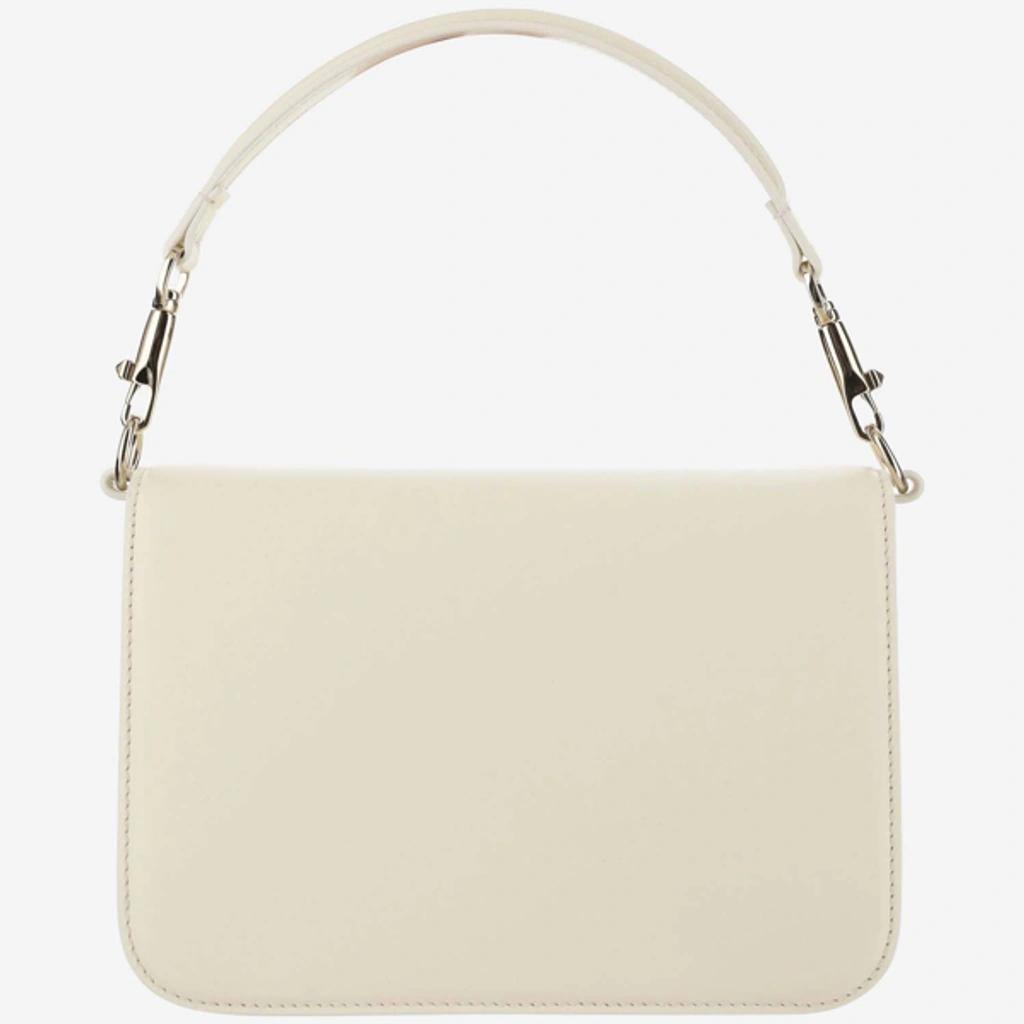 VALENTINO GARAVANI Locò Calfskin Shoulder Bag In White Product Image