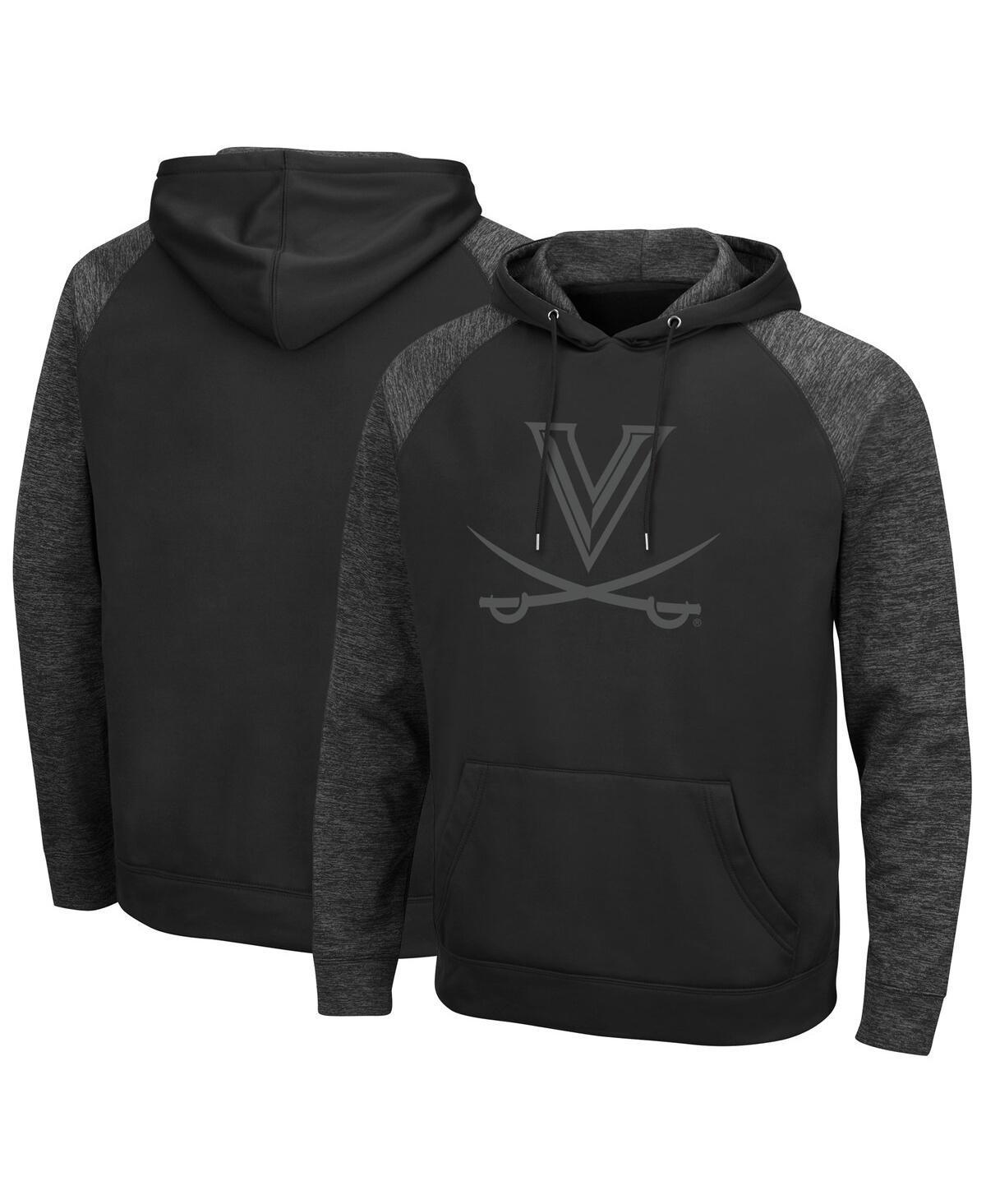 Mens Colosseum Virginia Cavaliers Blackout 3.0 Tonal Raglan Pullover Hoodie Product Image