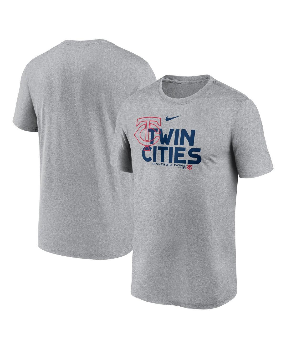 Men's Nike Heathered Charcoal Minnesota Twins Local Rep Legend Performance T-Shirt, Size: Small Product Image