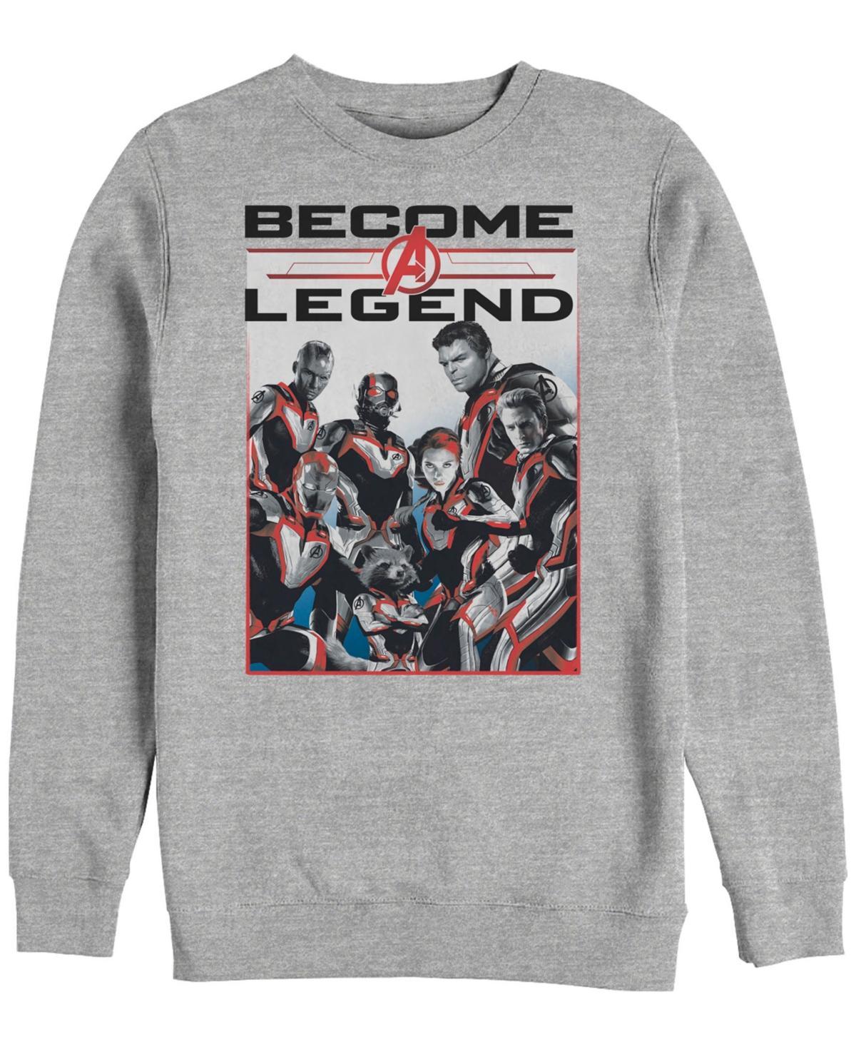 Men's Marvel Avengers Endgame Become A Legend Fleece, Size: Large, Athletic Grey Product Image