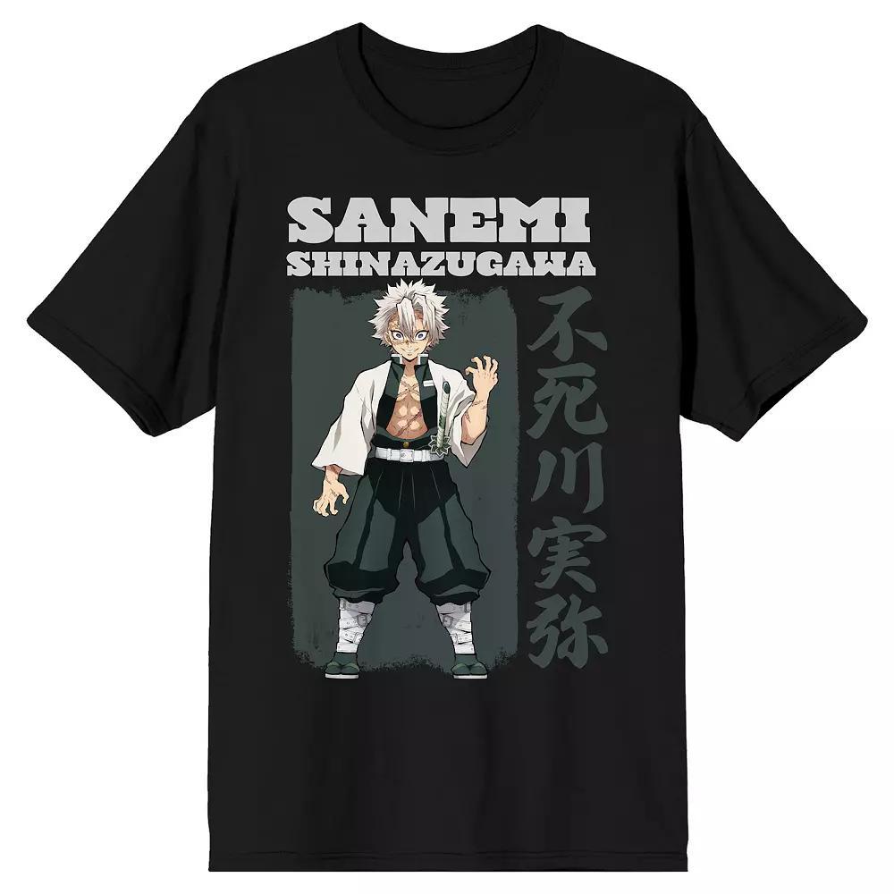 Men's Demon Slayer Sanemi Short Sleeve Graphic T-Shirt, Size: XXL, Black Product Image