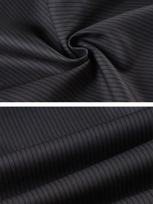 Flared Pants Loose Buttoned Striped Suit Pants Trousers Product Image