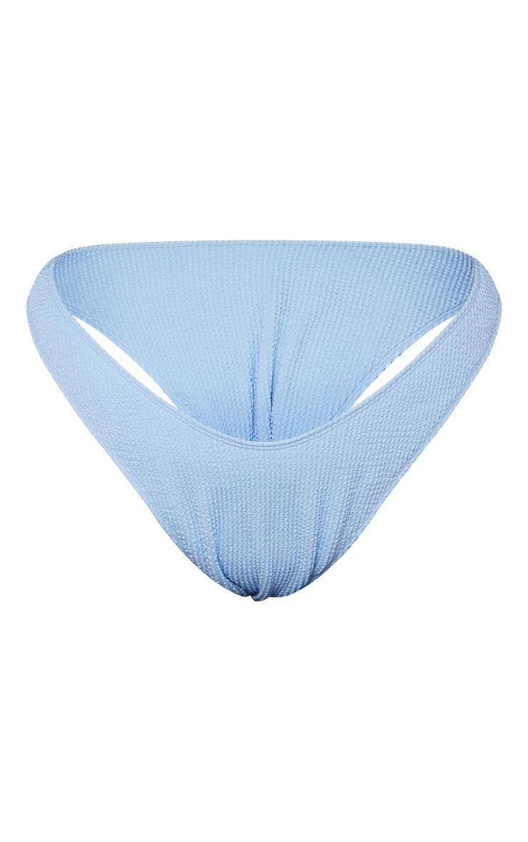 Plus Blue Ribbed Bikini Bottoms Product Image