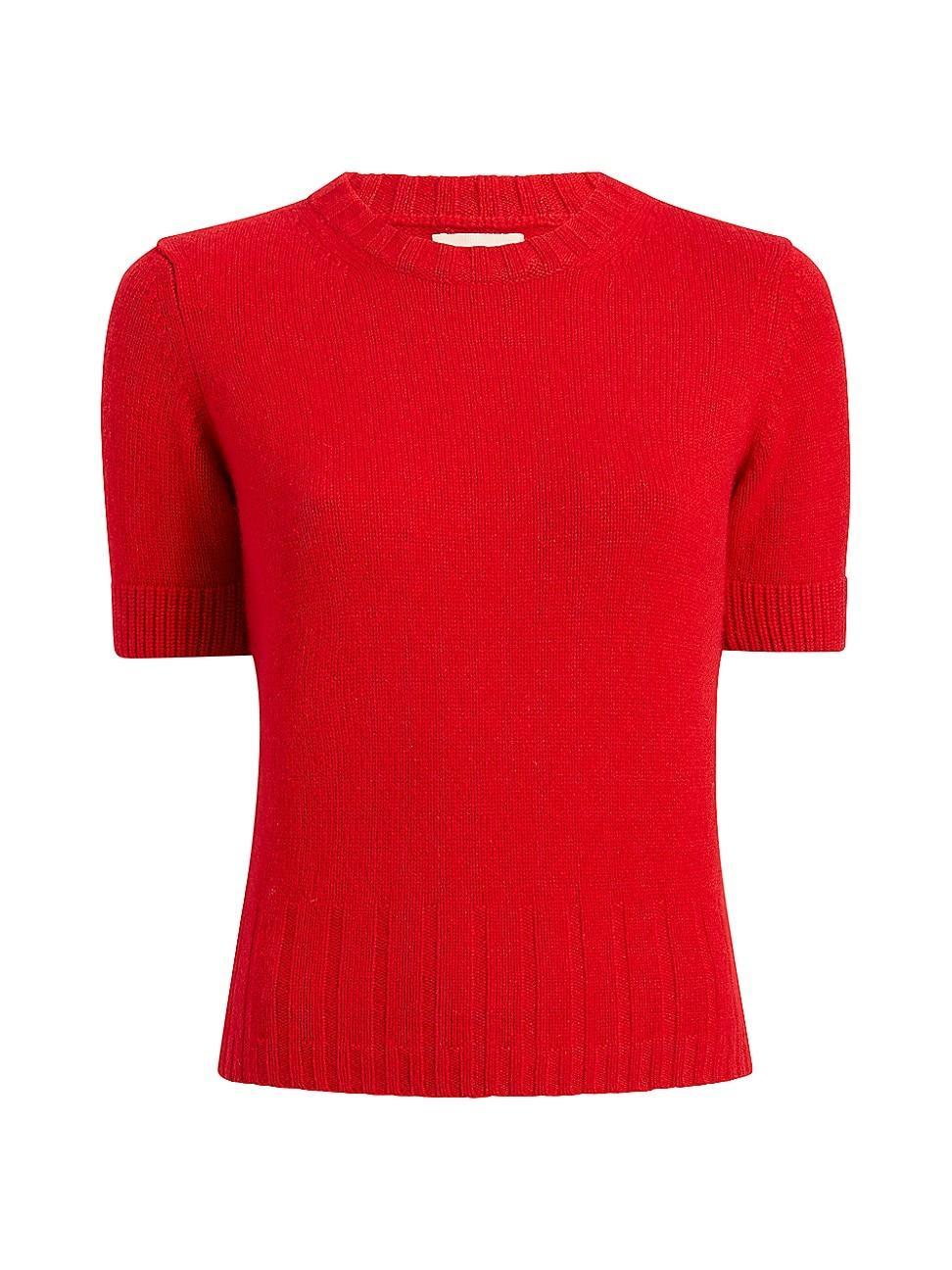 Womens Luphia Short-Sleeve Cashmere Sweater Product Image