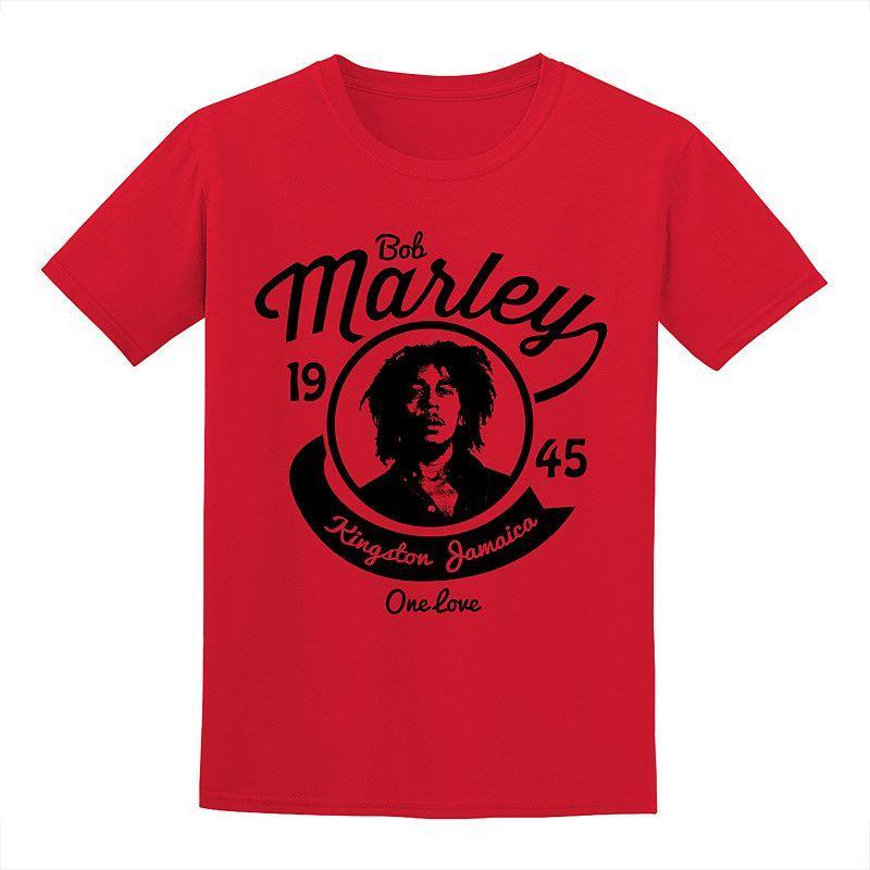 Men's Bob Marley Tee, Size: Small, Red Product Image