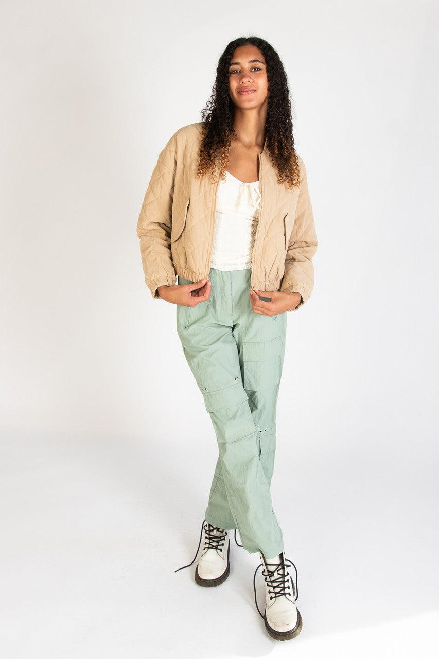 Quilted Corduroy Bomber Jacket Product Image