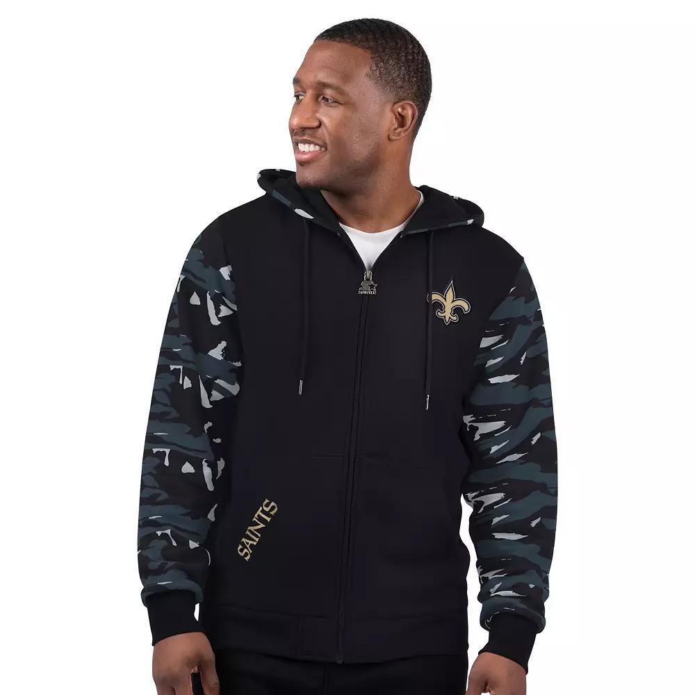 Men's Starter Black Cincinnati Bengals Thursday Night Gridiron Full-Zip Hoodie,  Product Image