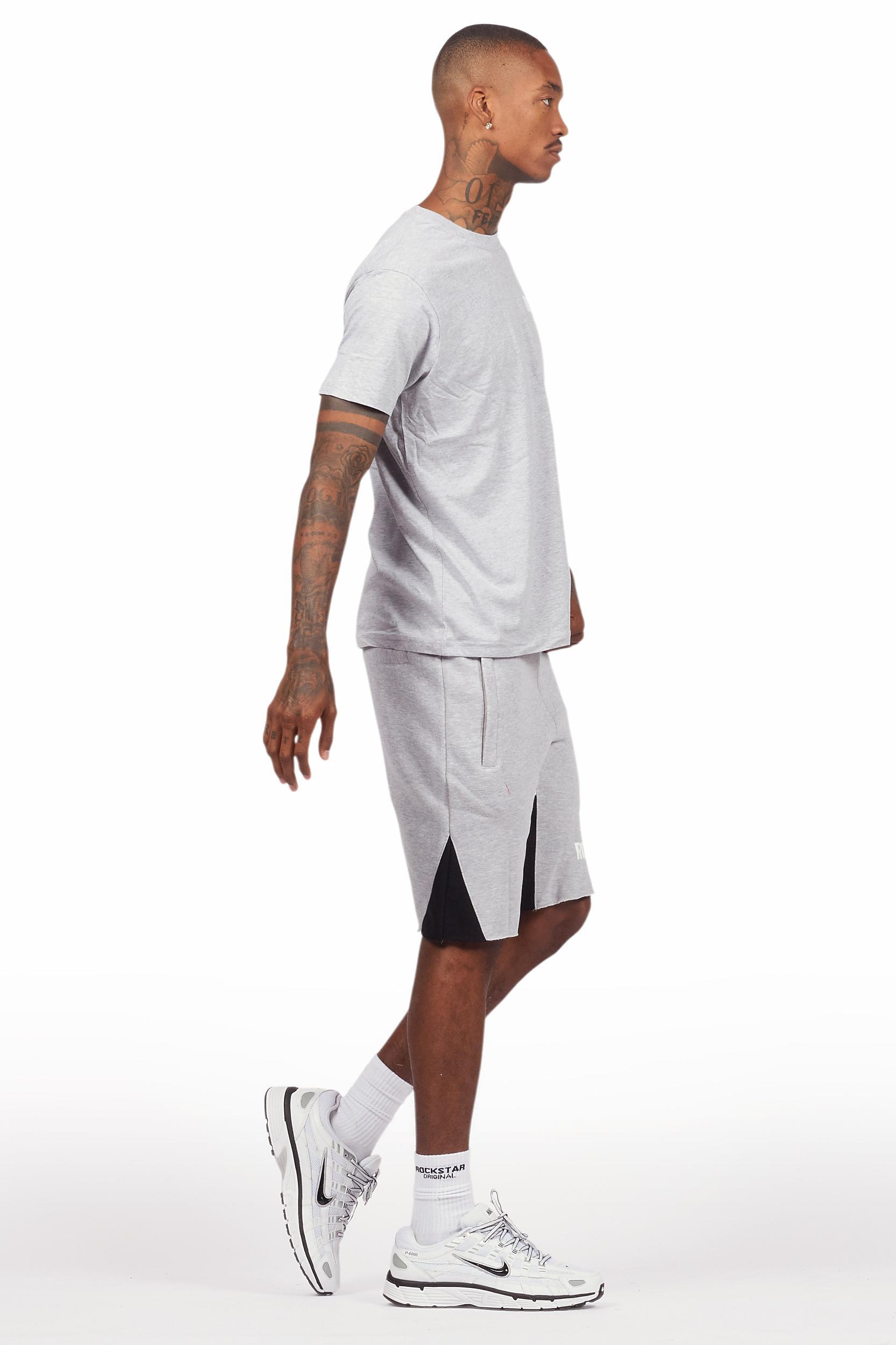 Sana Heather Grey Relaxed T-Shirt/Short Set Male Product Image