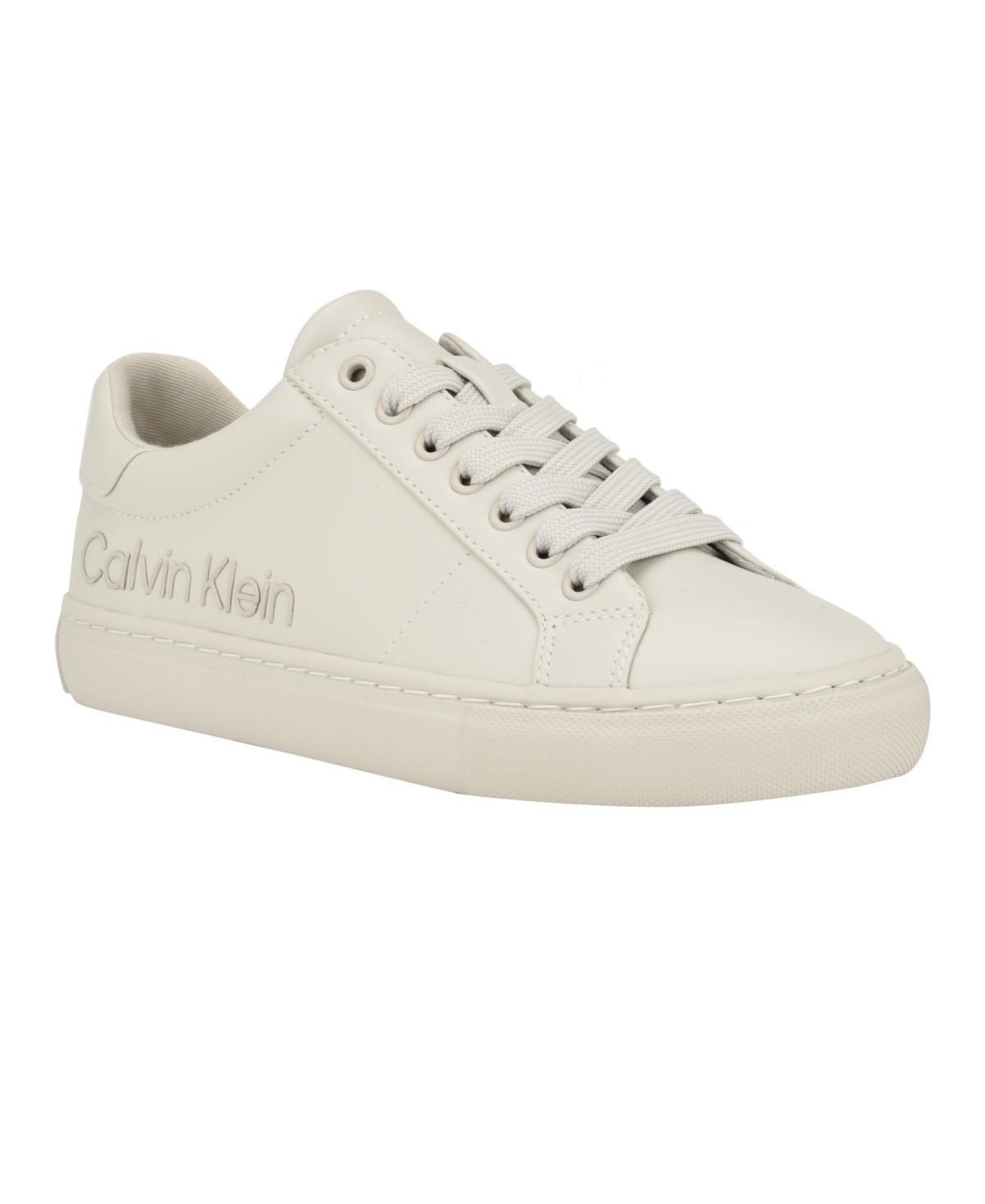 Calvin Klein Womens Camzy Round Toe Lace-Up Casual Sneakers Product Image