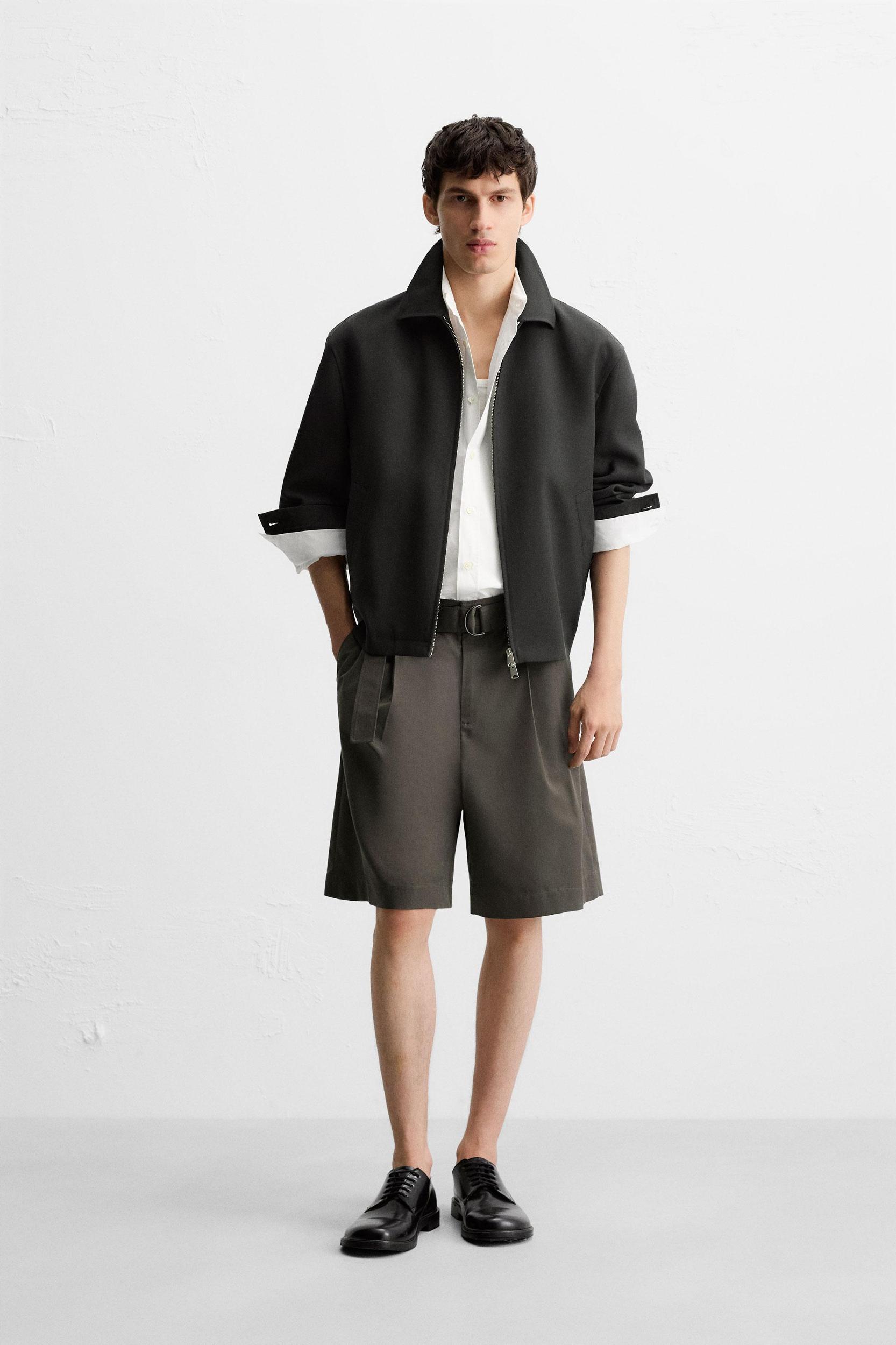 BELTED WIDE FIT BERMUDA SHORTS Product Image