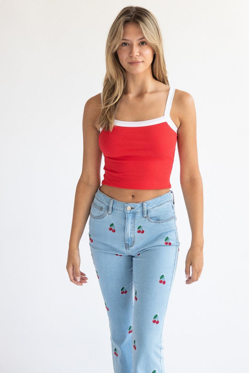 Contrast Trim Tank Top Product Image