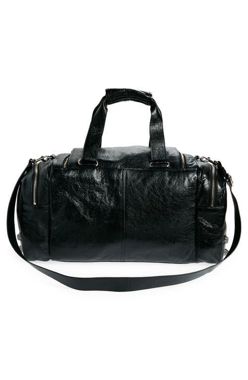 Le Cagole Leather Duffle Bag In Noir Product Image